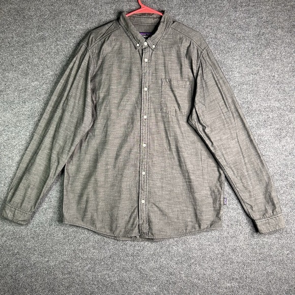 Patagonia Other - Patagonia Mens Button Up Shirt Outdoor Hiking Size‎ Xl Gray Organic Cotton